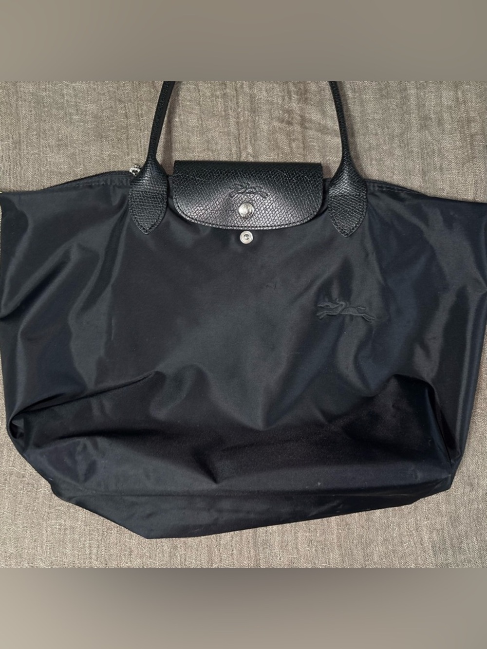 Longchamp Le Pliage Black Large Nylon Tote Bag